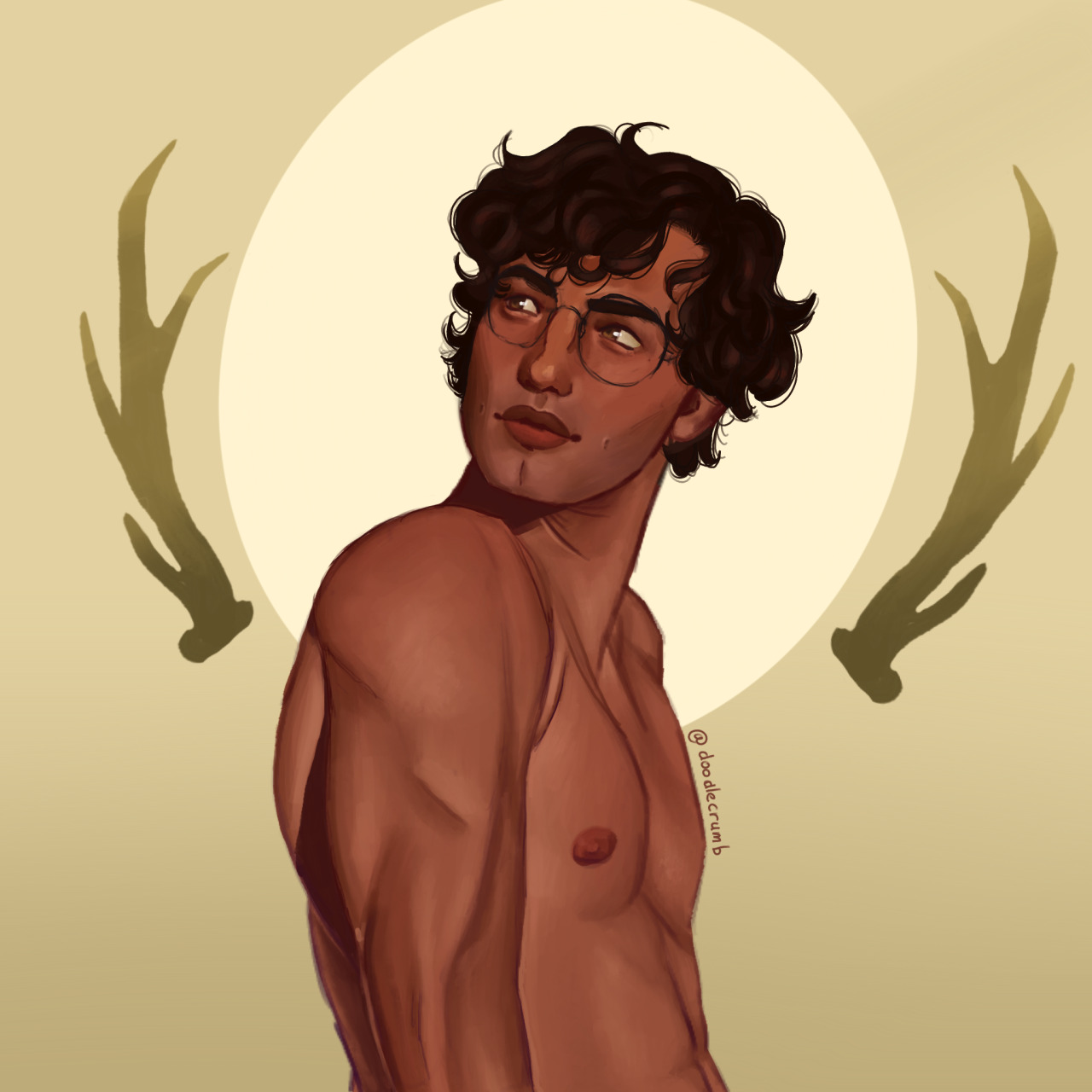 half naked James Potter fanart